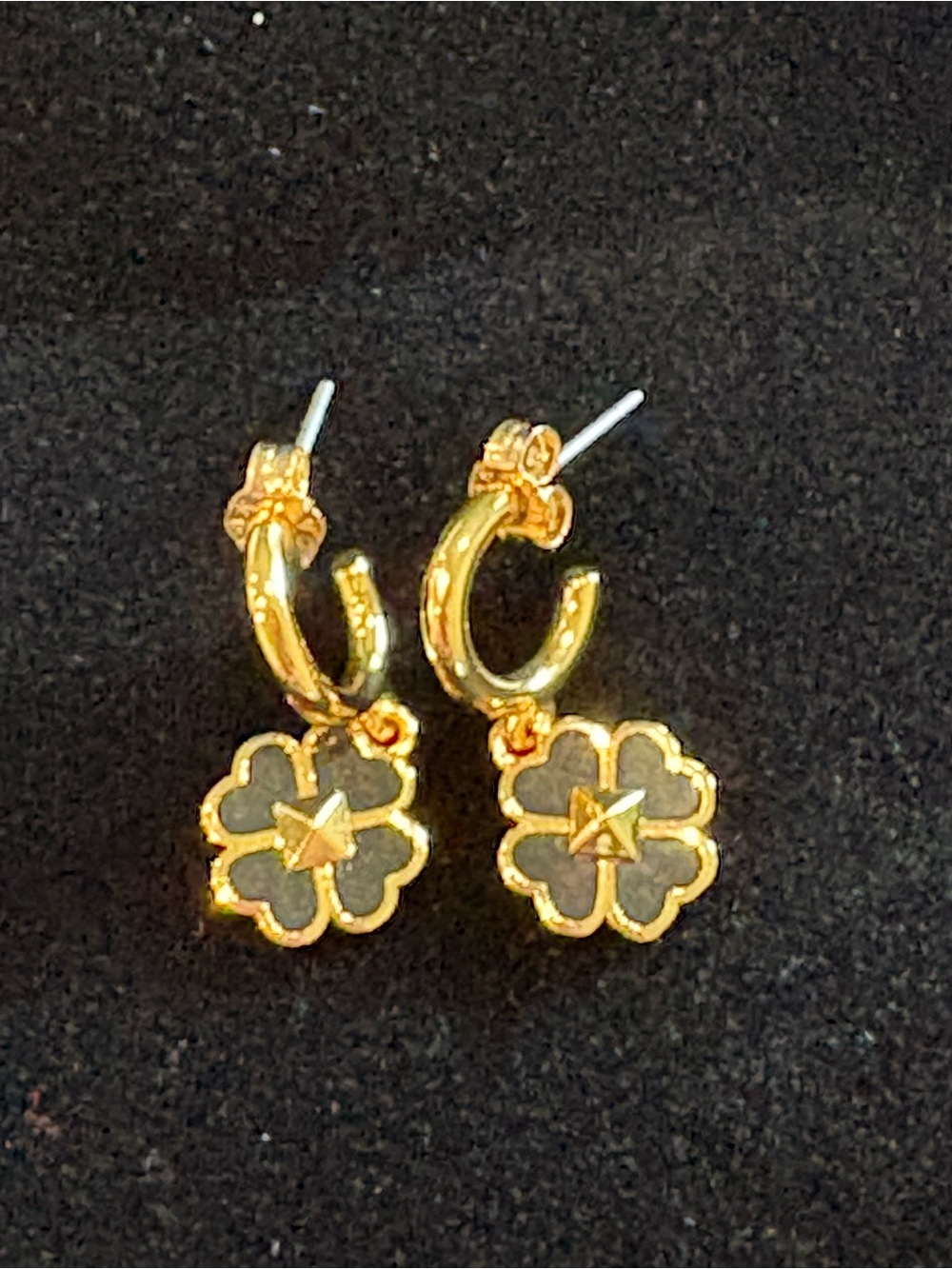 Tori Burch Gold-Tone Floral Hoop Drop Earrings - Women Jewelry - Picture 2 of 2